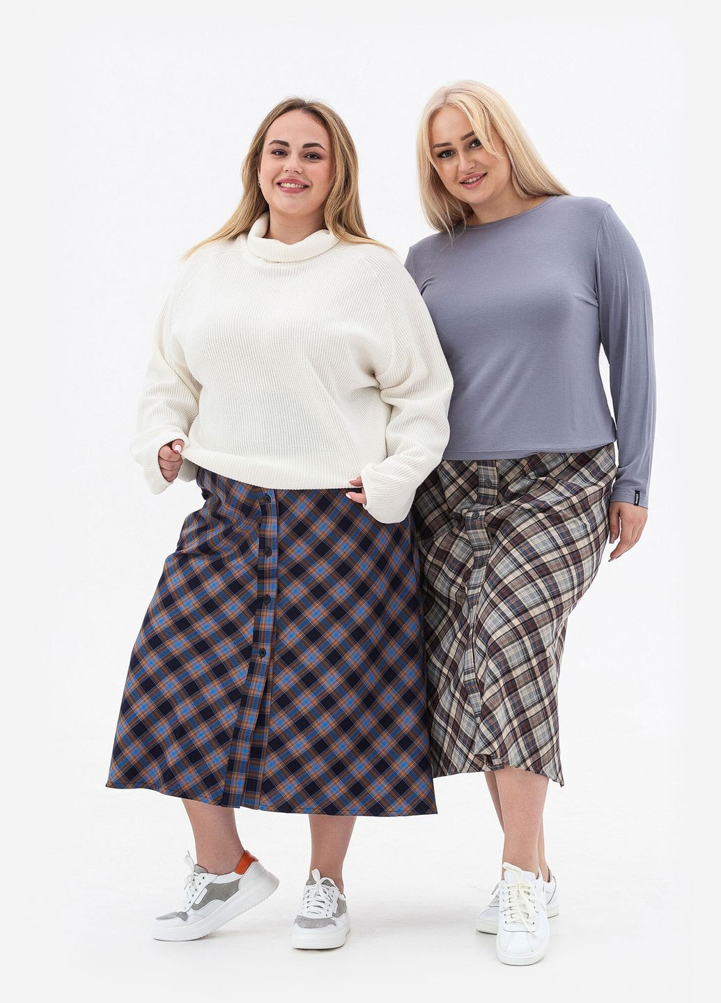 Синяя в клетку юбка birsen Garne