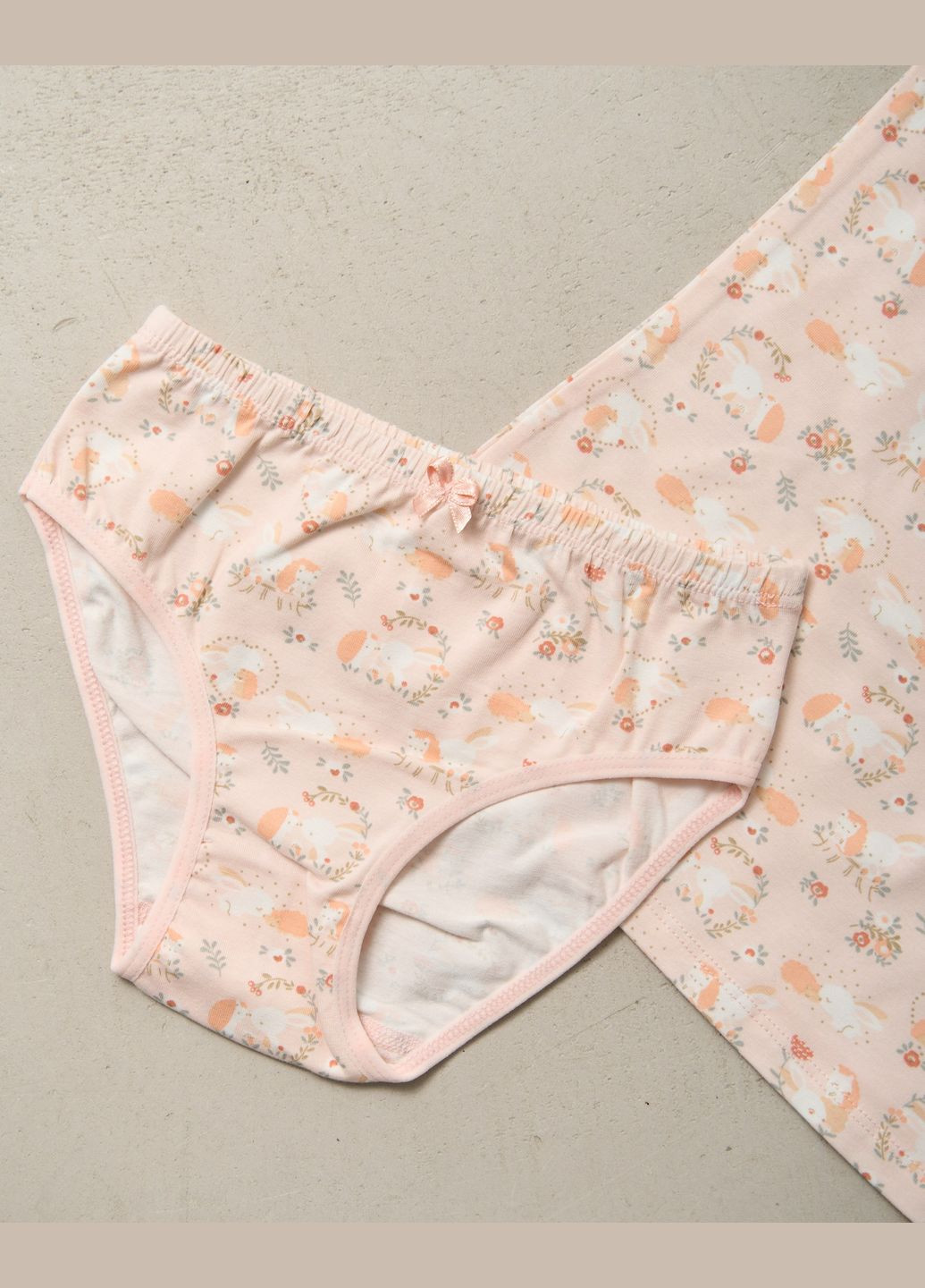 Бежевая комплект для девочки с трусиками Ozkan