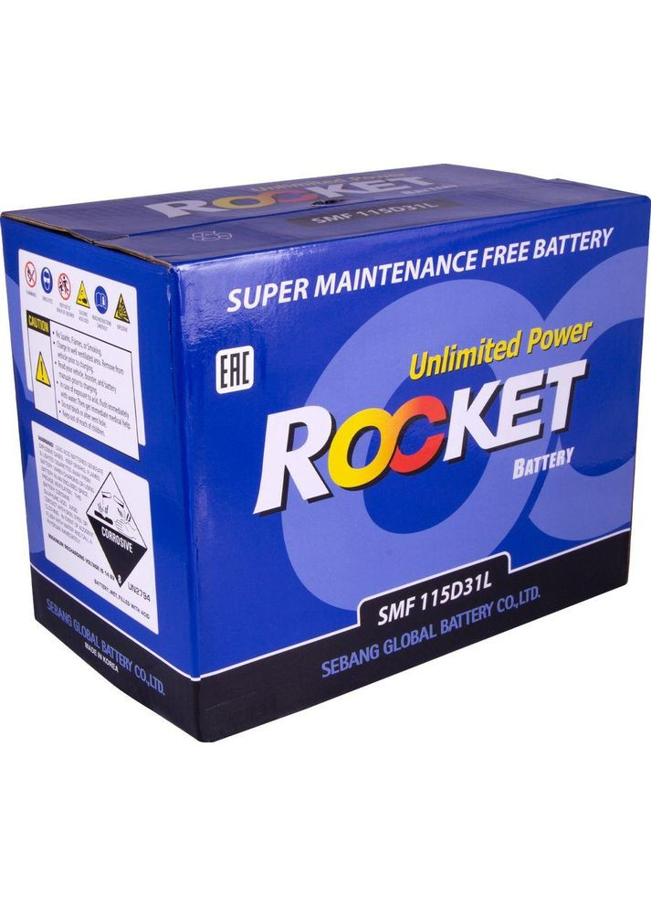 Автомобильный аккумулятор Japan 6СТ-95Ah АзЕ ASIA 800A (CCA) SMF 115D31L Rocket (349807254)