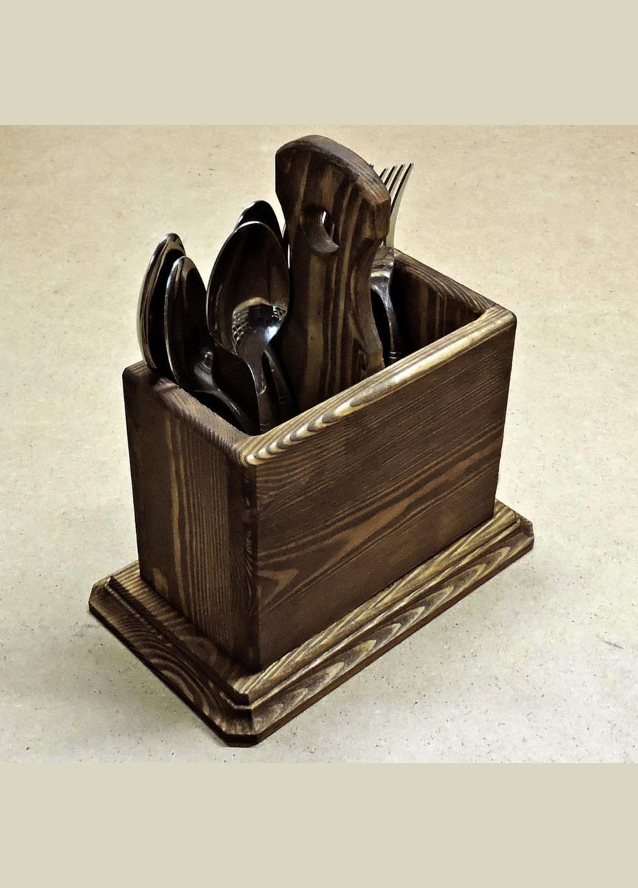 Підставка для столових приборів з дерева Торта капучино (ПСП-000809) No Brand (327426335)