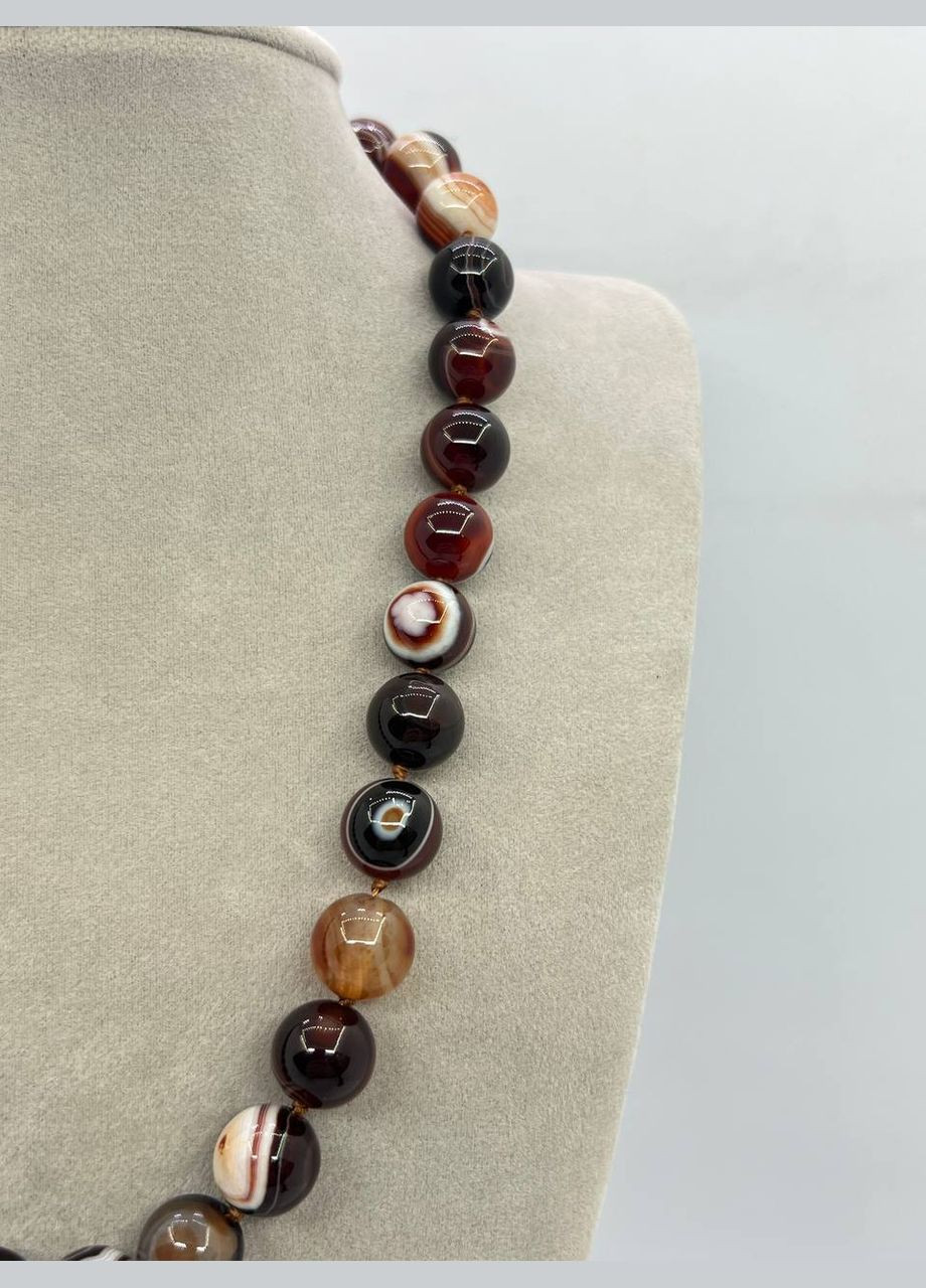 Намисто агат 12 мм 44 см No Brand (323641679)