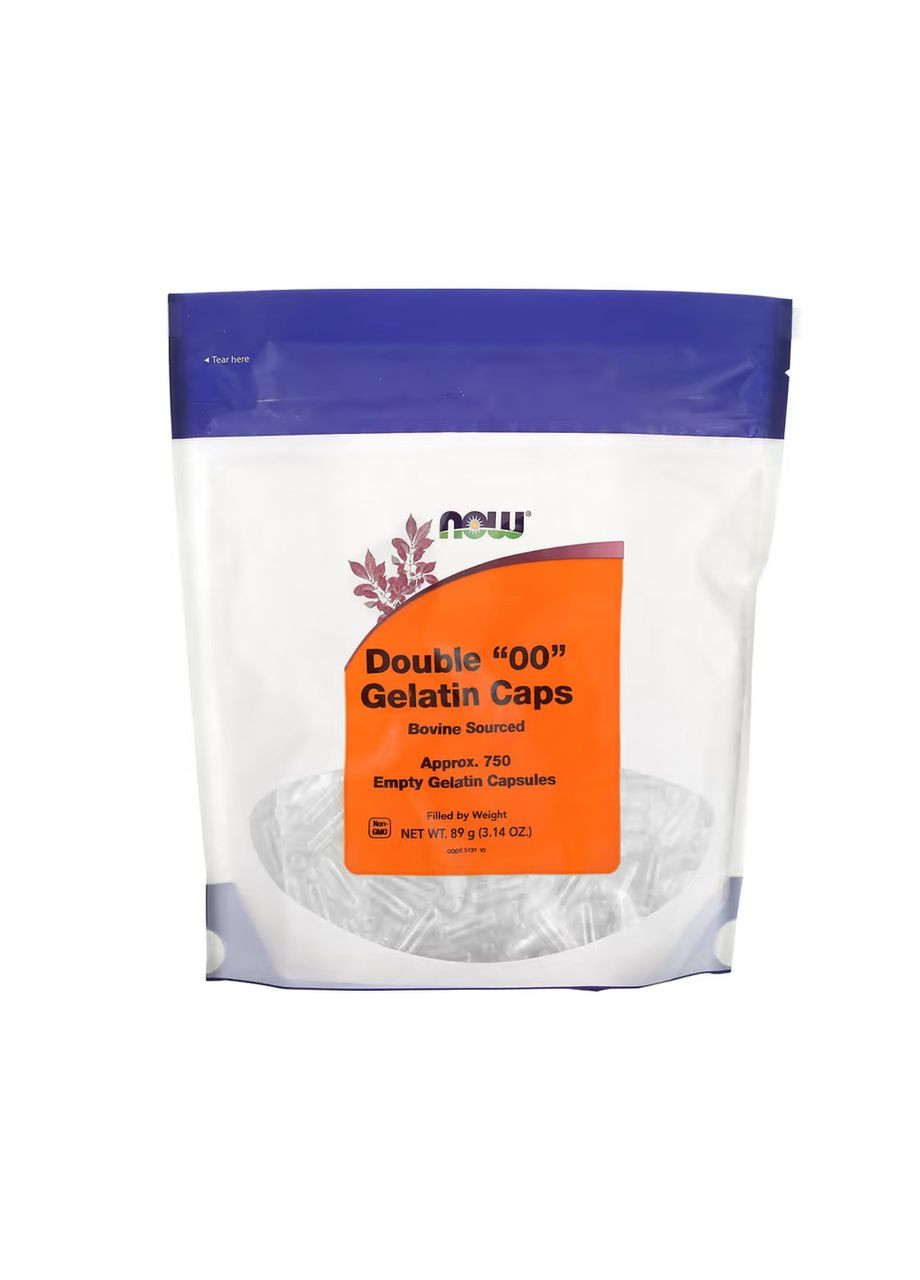 Double "00" Gelatin Caps - 750 caps Now Foods (369400765)