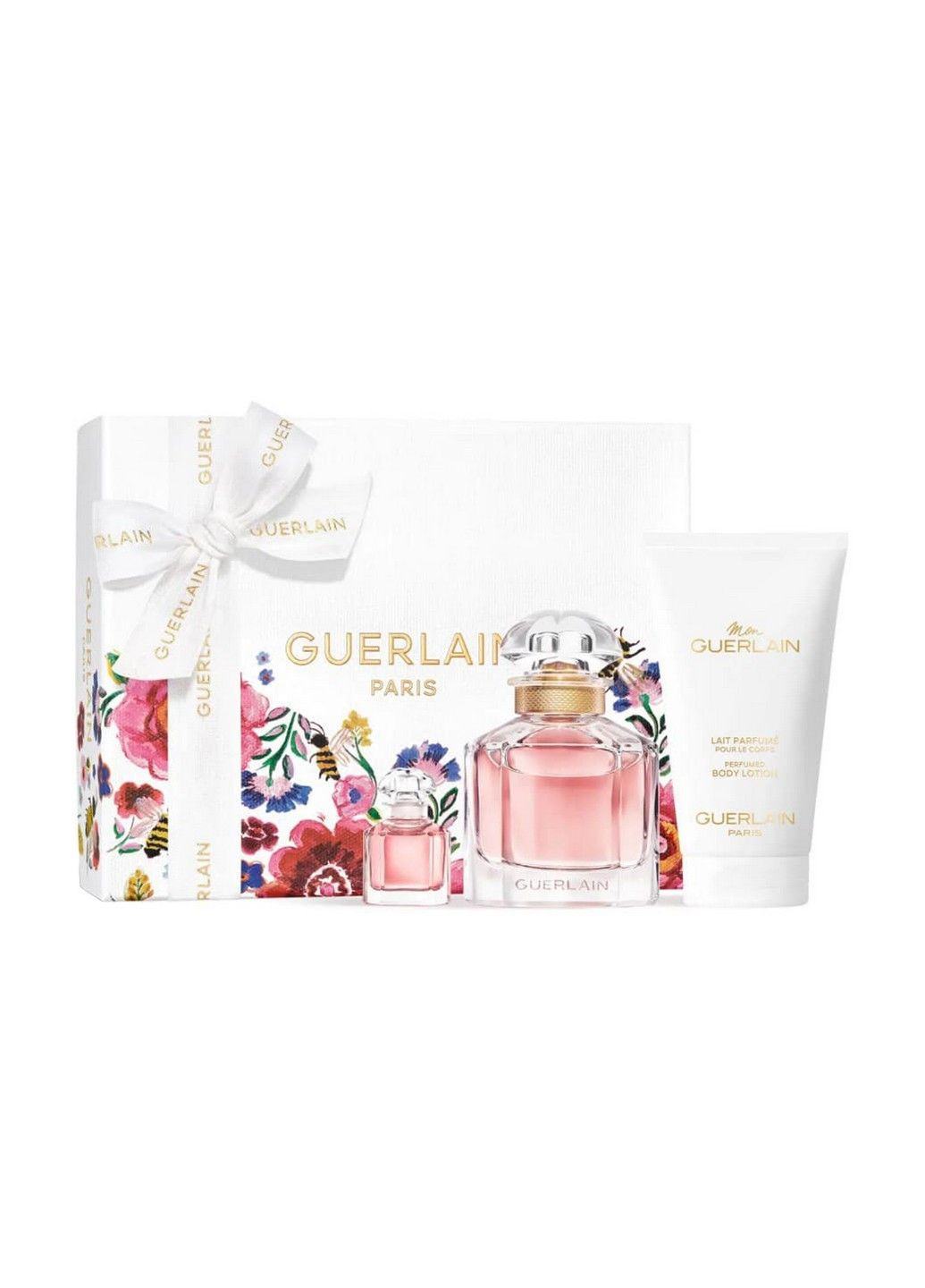 Парфюмированный набор женский Mon (парфюмированная вода, 50 мл + лосьон для тела, 75 мл + парфюмированная вода, 5 мл) Guerlain (304266431)