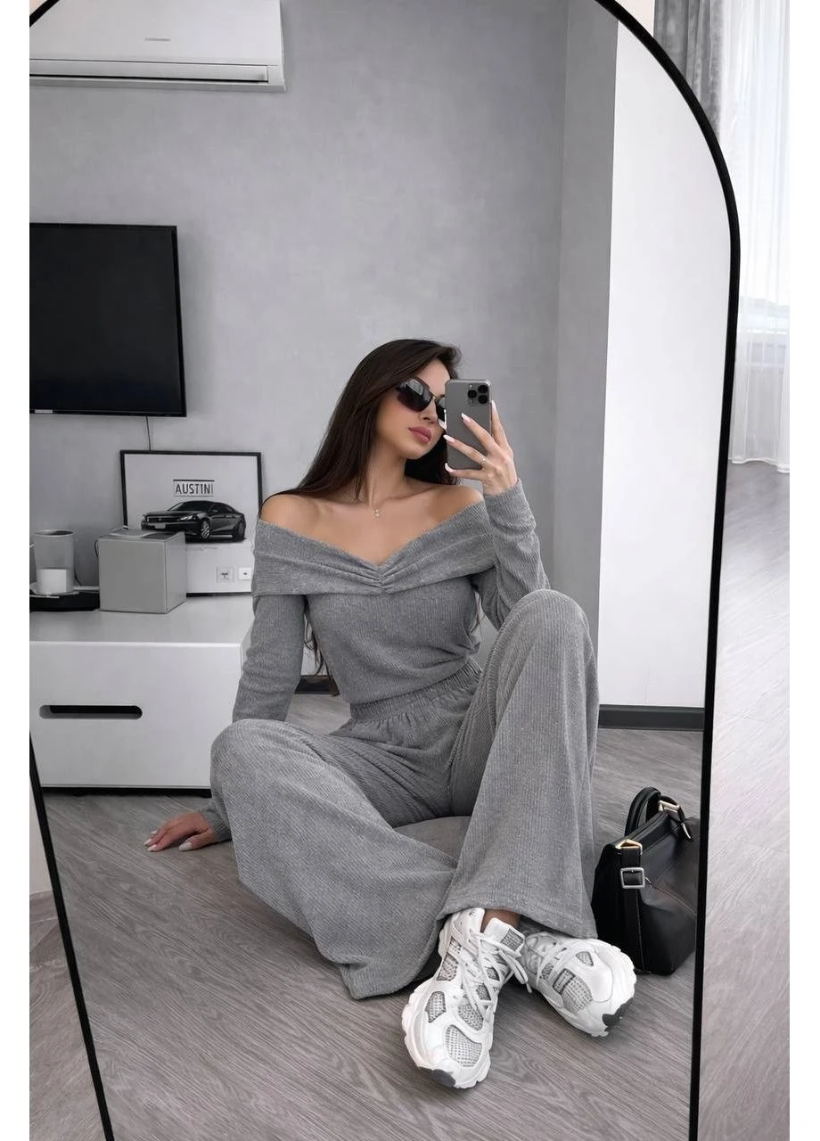 Костюм женский двойка весна осень из двусторонней ангоры No Brand (382045053)