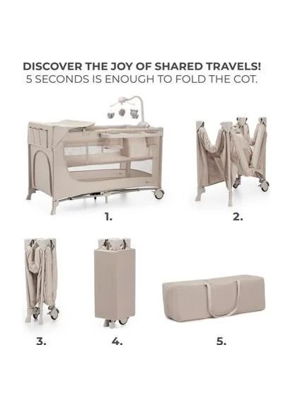 Детский манеж с пеленатором Joy 2 Beige (5902533925162) Kinderkraft (395633600)