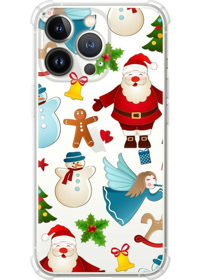 Силіконовий протиударний с посиленими кутами чохол 'Новорічний 1' для Endorphone Apple iPhone 13 Pro (315500790)