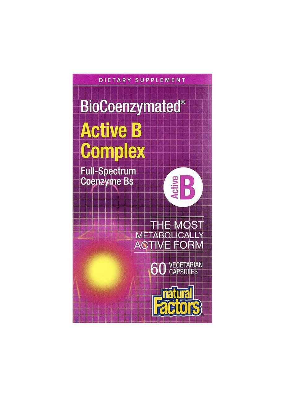 BioCoenzymated Active B Complex - 60 капс. Natural Factors (392264341)