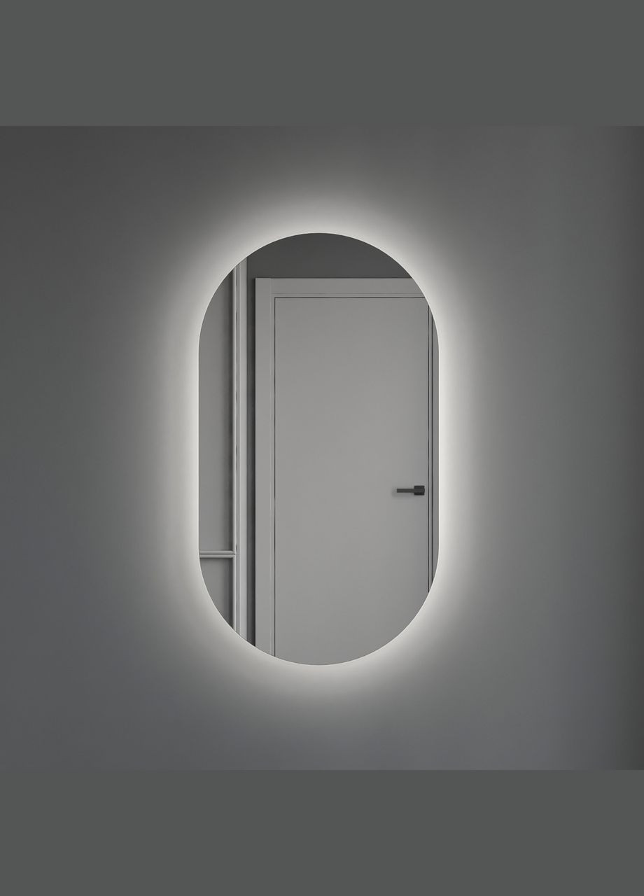 Фігурне навісне дзеркало з LED-підсвіткою Ліль 1000×600 MORELI (335422869)