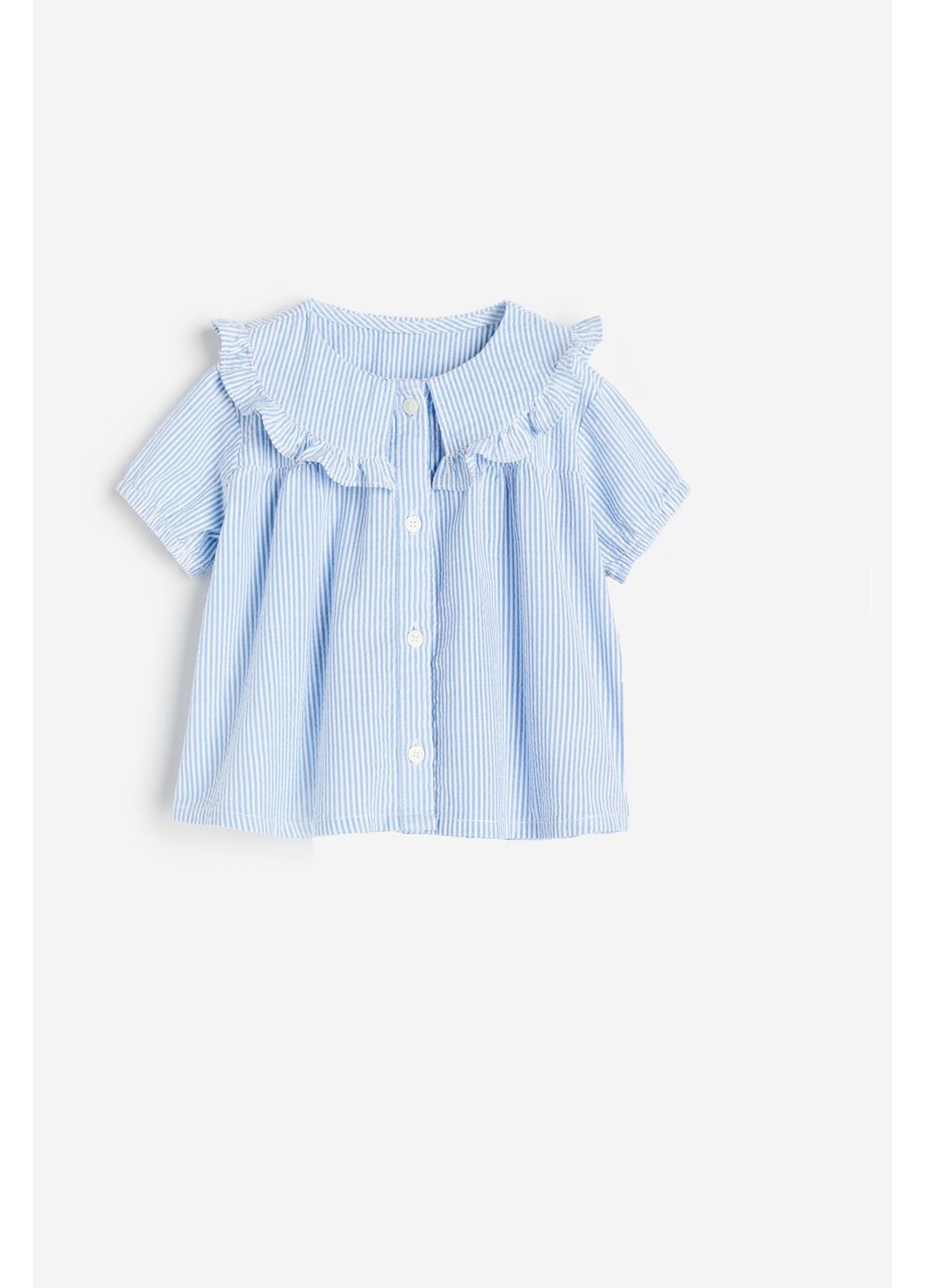 Белая в полоску блузка H&M летняя