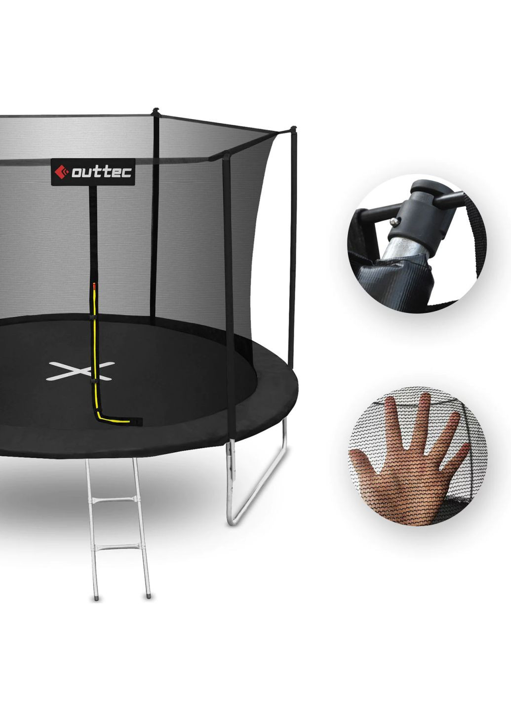 Батут Inside Net с внутренней сеткой 8 футов 252 см черный Outtec (332202263)