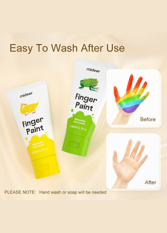 Дитячі пальчикові фарби 8 кольорів ( MD4110 ) MiDeer (338435356)