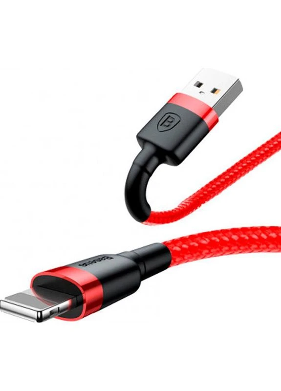Кабель Cafule Cable USB to Lightning 2.4A 1m CALKLF-B09 Red Baseus (271823728)