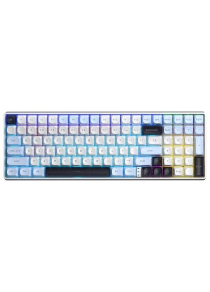 Клавиатура S100pro RGB KRGD Brown Switch Wireless/Bluetooth/Type-C UA White/Black (6948391205755) Aula S100pro RGB KRGD Brown Switch Wireless/Bluetooth/T (380504779)