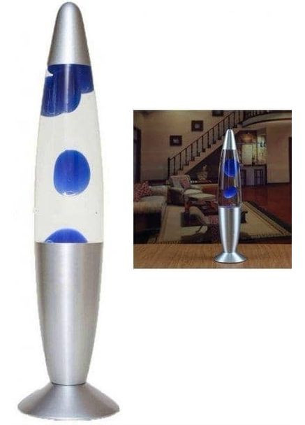 Ночник светильник Лава лампа с воском LAVA LAMP 41см от 220В Синий No Brand (315501360)