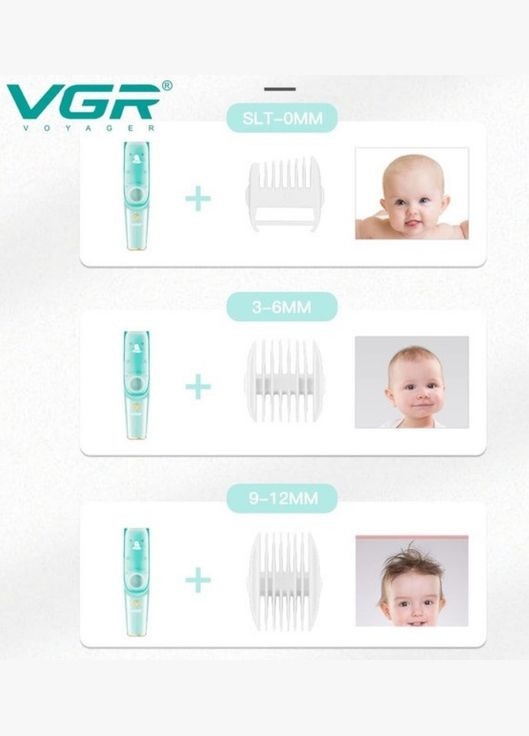 Машинка для стрижки дітей 5 Вт із видаленням волосся блакитний (2390000049) VGR V-151 (345562824)