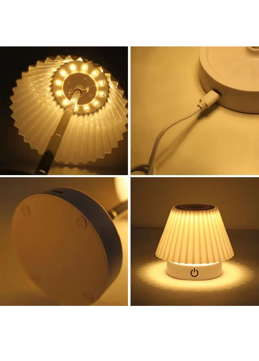 Настільна акумуляторна лампа нічник із телескопічною ніжкою сенсорним керуванням 11-29 см 1200 мА/год (480376-Prob) Unbranded (334205627)