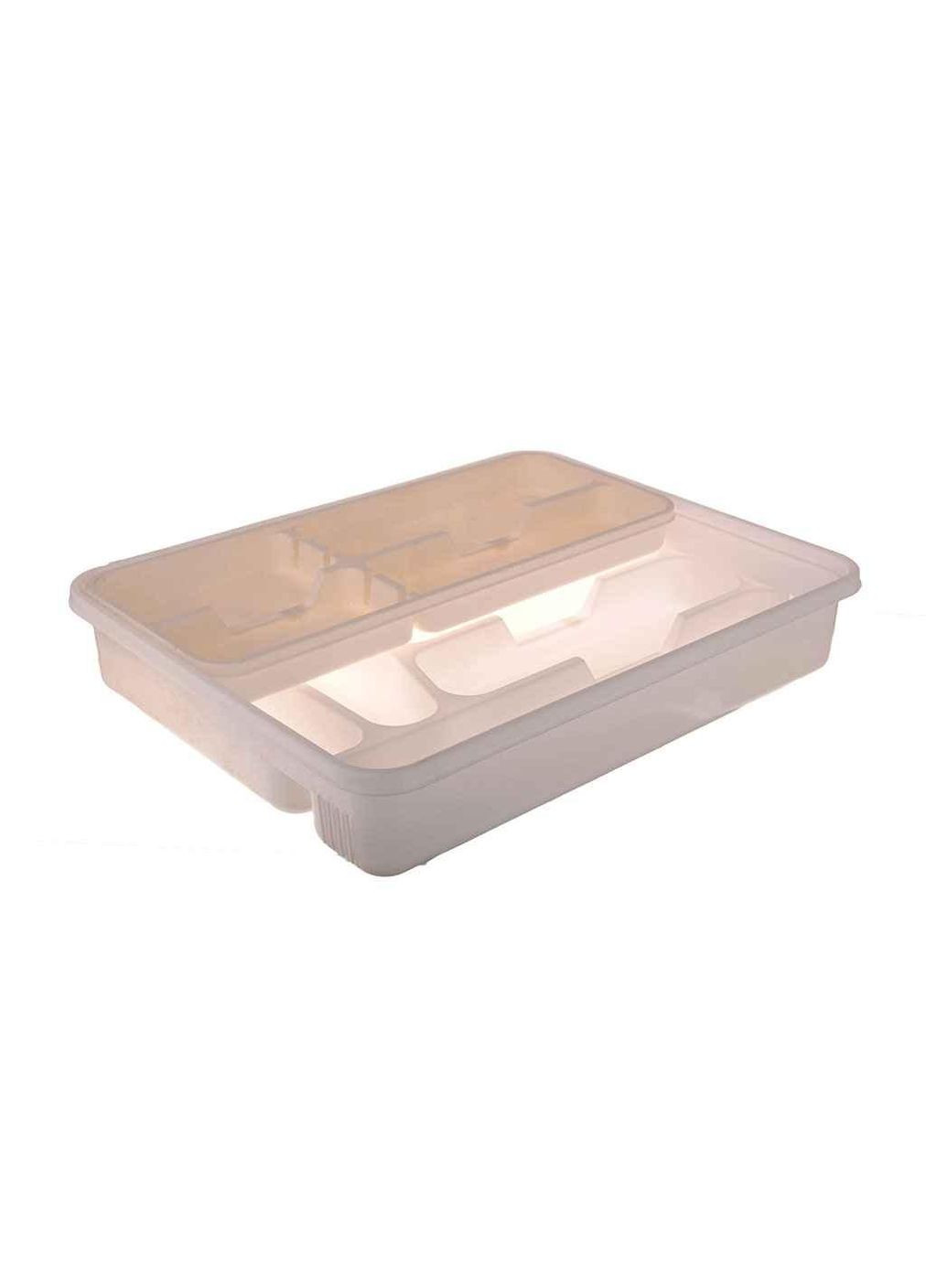 Лоток для столових приладів, подвійний Міксі білий ТМ КОНСЕНСУС Консенсус (305061478)