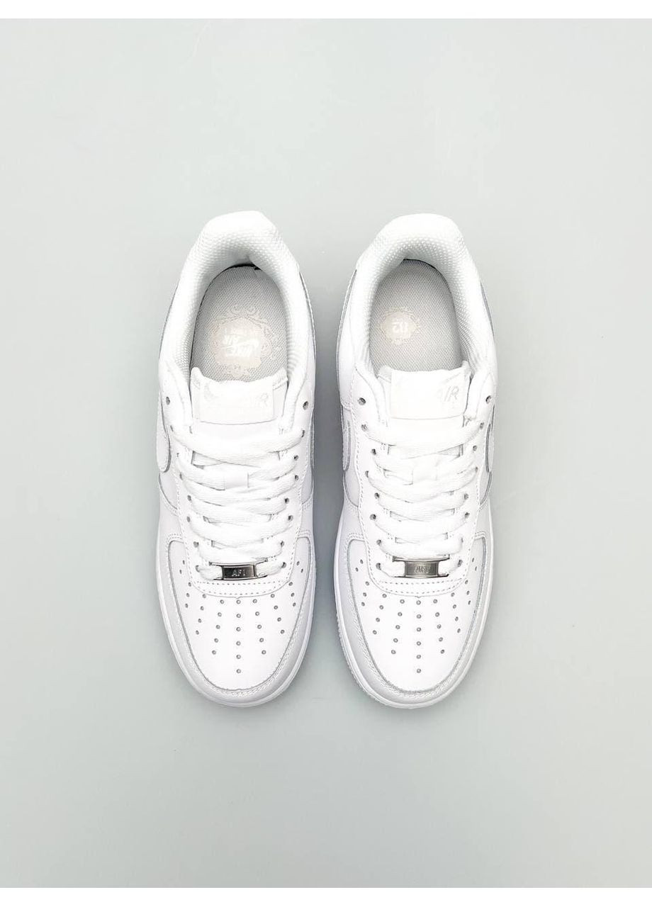 КРОССОВКИ ЖЕНСКИЕ NIKE AIR FORCE 1 CLASSIC WHITE 2 НАЙК АИР ФОРС 1 ПРЕМИУМ No Brand белые демисезоны (367177610)