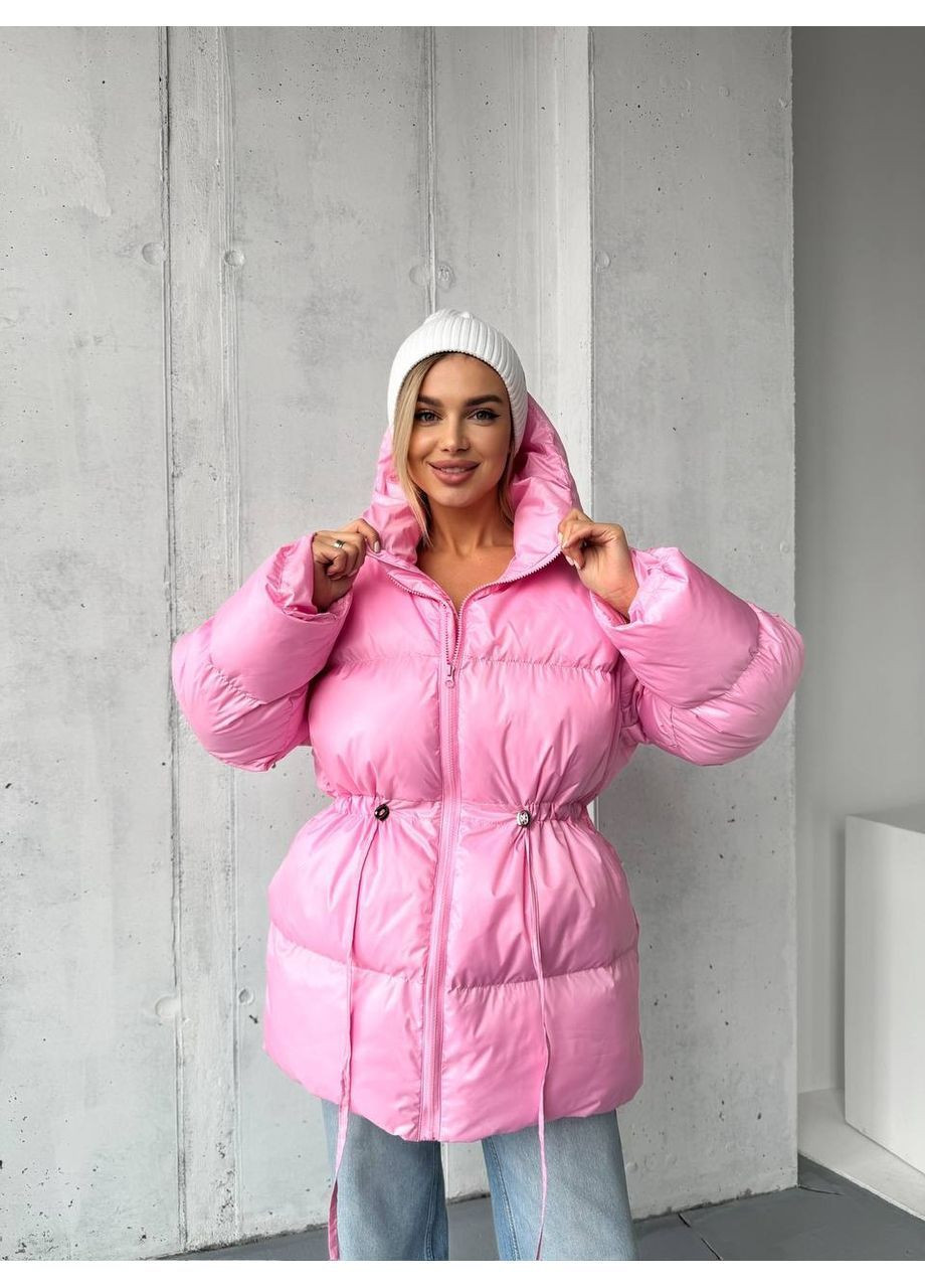 Рожевий зимній Пуховик Style Point