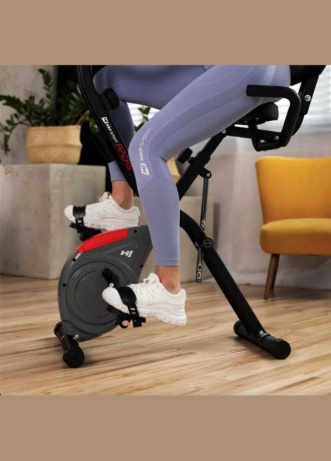 Велотренажер HS-3030X Apeks X-Bike сірий Hop-Sport (301538852)