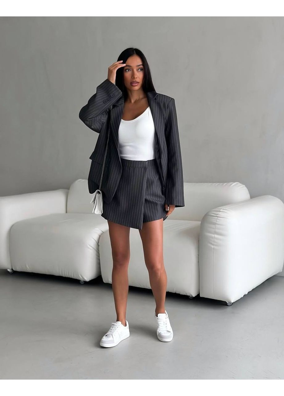 Жіночий костюм спідниця-шорти + піджак No Brand Р4959-524 (361383570)