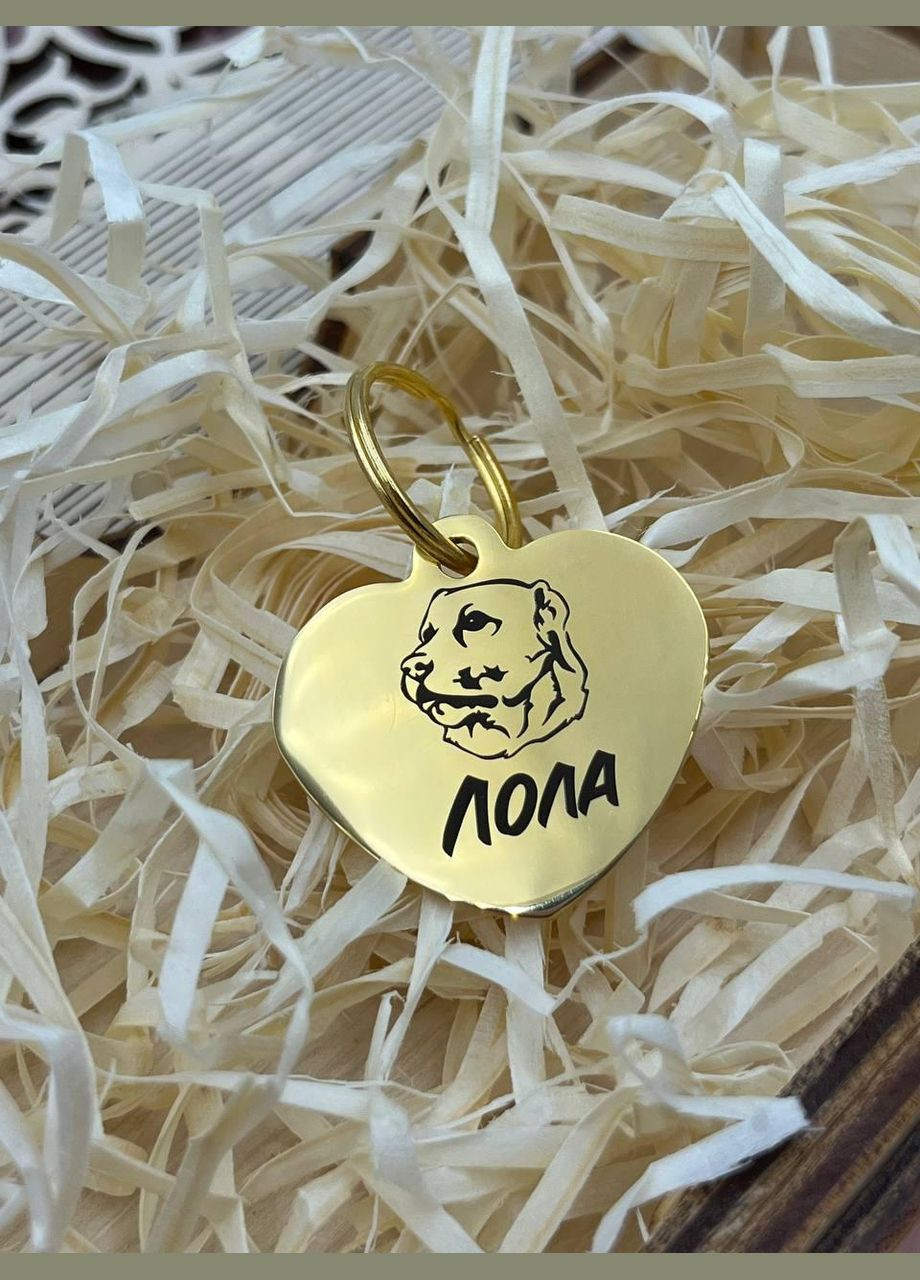 Адресник серце золото сталь Konik (338850395)