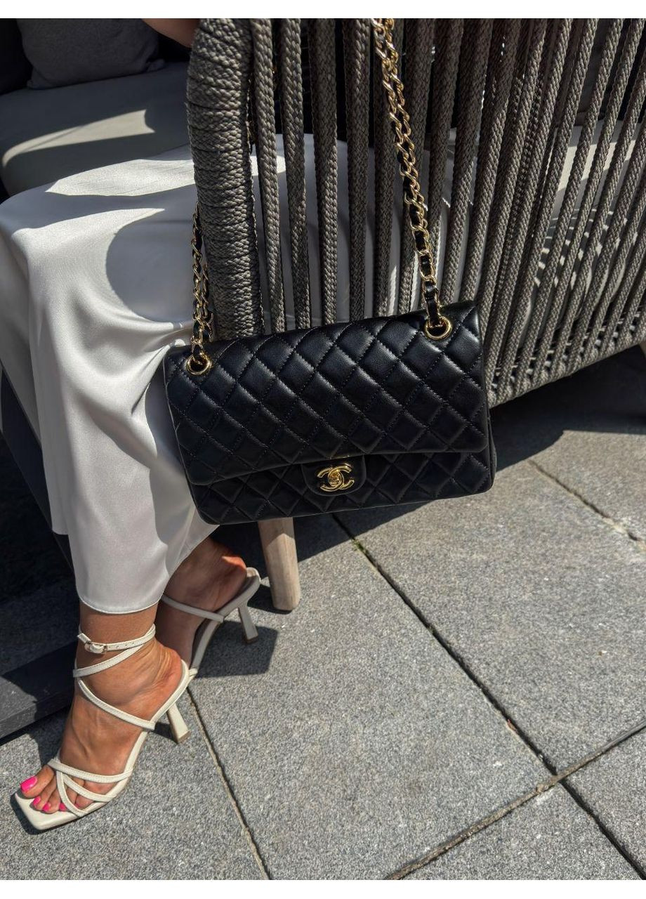 Жіноча сумка Classic 2.55 Medium Black/Gold No Brand (371188221)