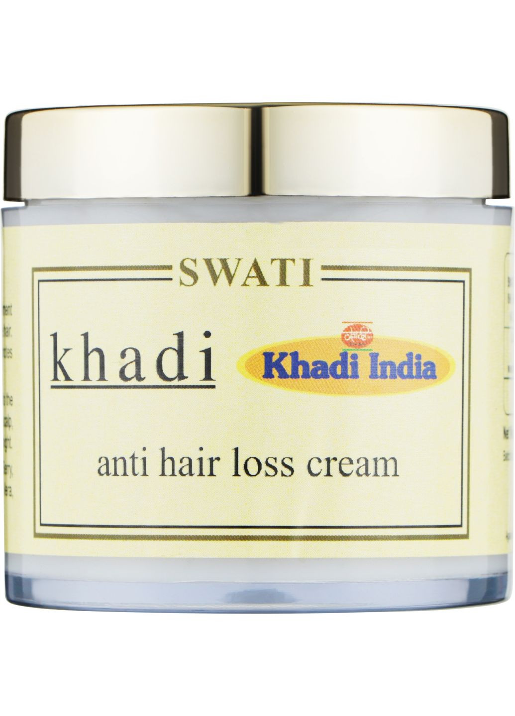 Натуральна крем-маска проти випадіння волосся Anti Hair Loss Cream 150g (1377717-31160337) Khadi Swati (368744694)