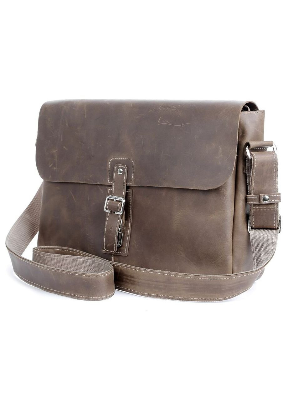 Чоловіча сумка через плече для документів із натуральної вінтажної шкіри коричнева (sku_00980) No Brand (328922187)