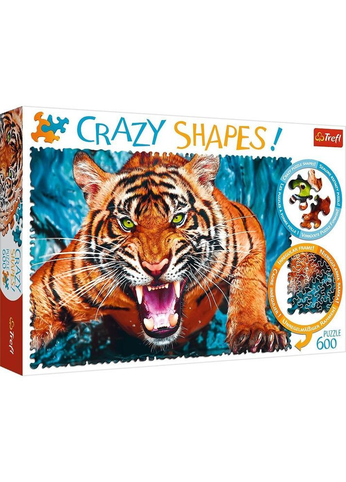 Пазли Шалені пазли Обличча тигра, 600 елементів () Trefl 11110 (337468784)