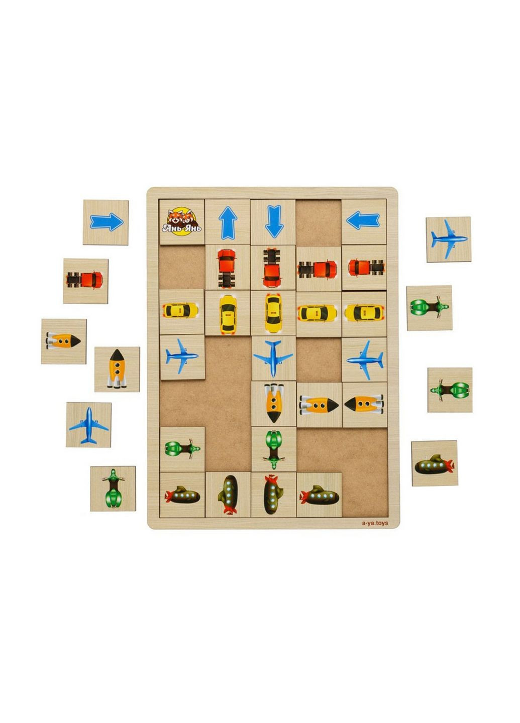 Деревянная настольная игра "укажите направление - 1" пазл-сортер Ubumblebees (282583447)
