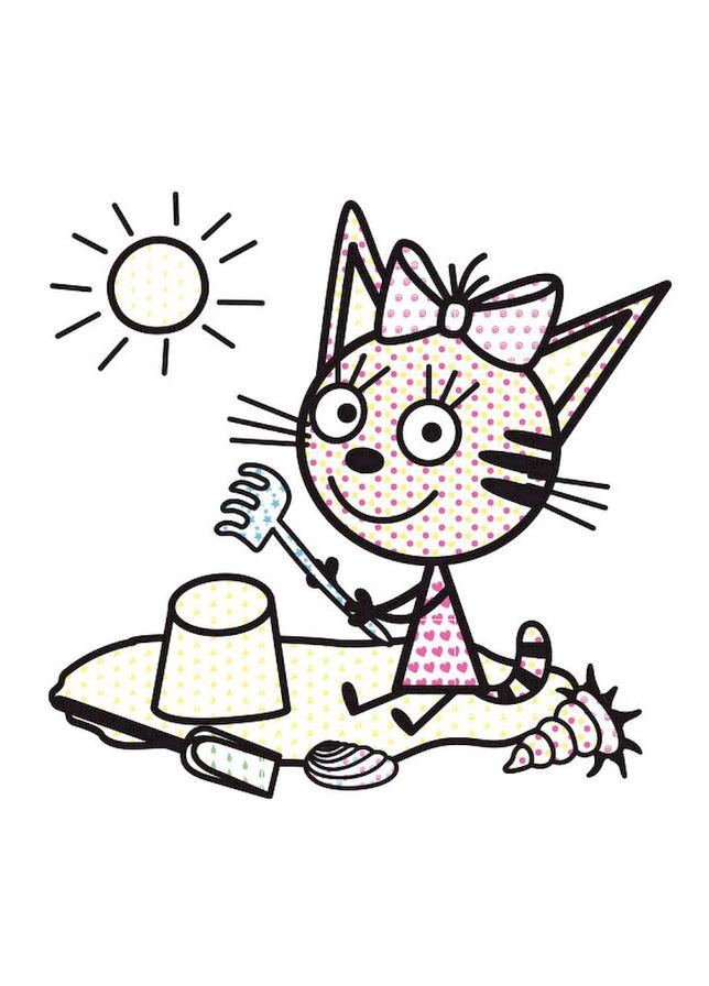 Водяная раскраска Три Кота. На природе 1370012 Цветной Буль Ranok Creative (363206719)