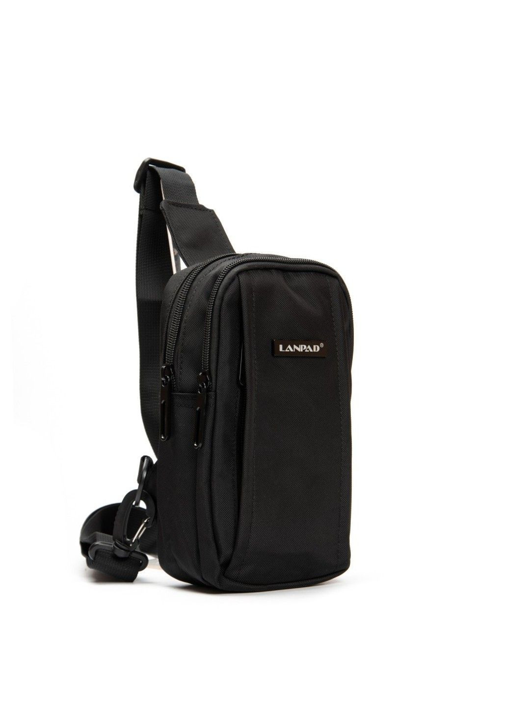 Мужская тканевая сумка-слинг 6043 black Lanpad (366092146)