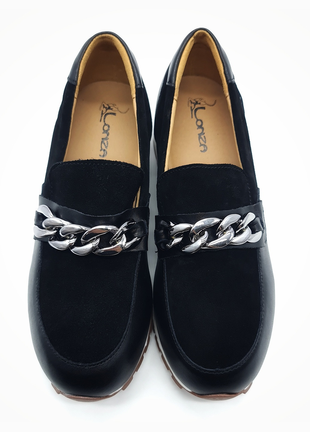 Женские туфли черные замшевые L-17-1 23,5 см (р) Lonza