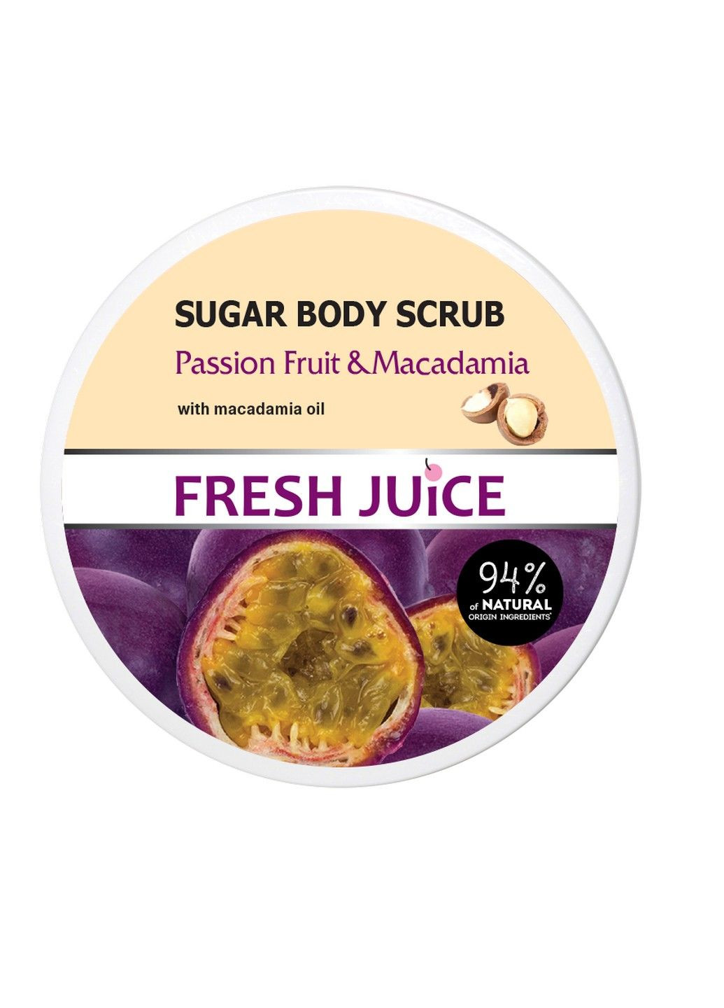 Сахарный скраб для тела Passion Fruit & Macadamia 225 мл Fresh Juice (283017538)