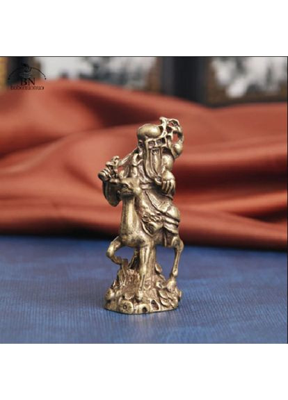 Міні вінтажна мідна статуетка фігурка китайський Бог довголіття мудрості благополуччя прикраса фен-шуй No Brand (292260653)