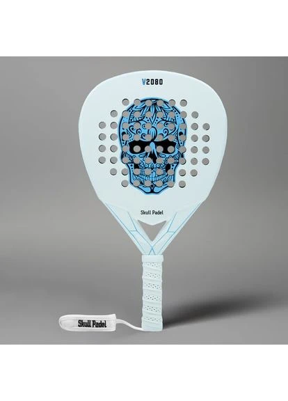 Ракетка для падела V2080 White / Blue 12K Skull Padel (386441398)
