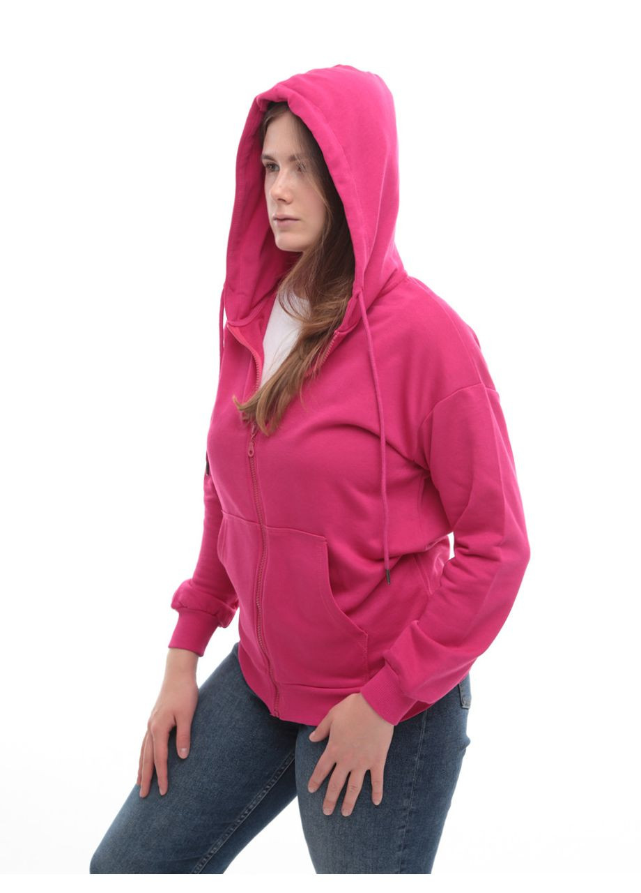 Толстовка жіноча рожева на блискавці Cracpot Приталена (302879192)