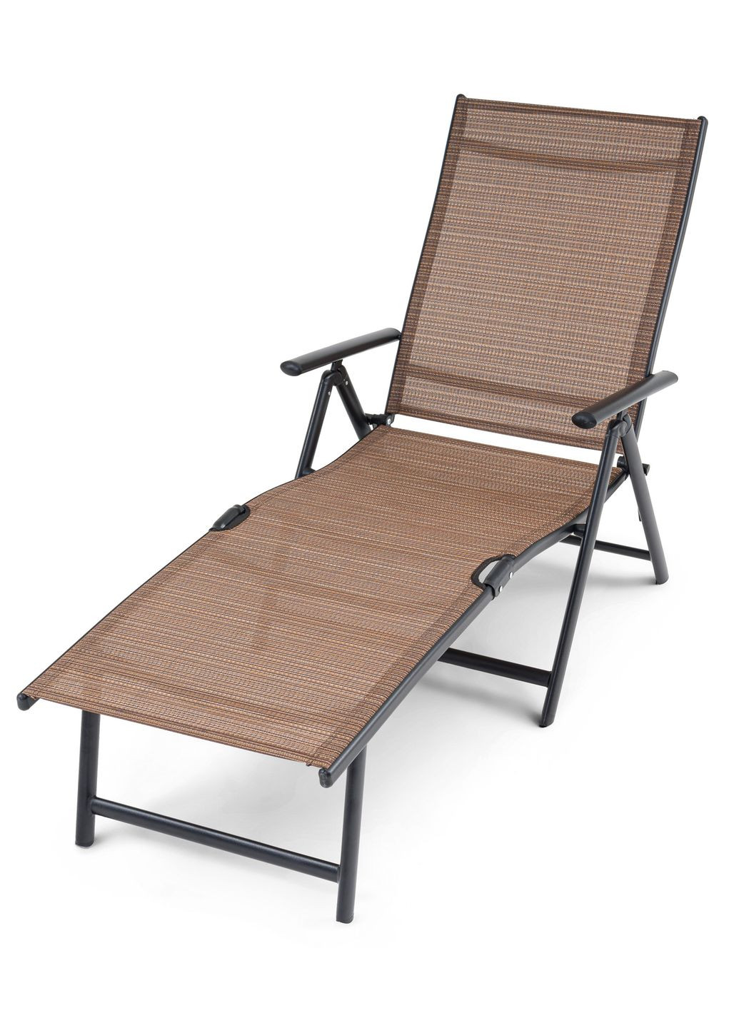 Садовий шезлонг з алюмінієвою рамою Bolzano коричневий Di Volio (301538514)