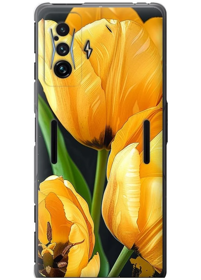 Силіконовий чохол 'Жовті тюльпани' для Endorphone Xiaomi Poco F4 GT (282929621)
