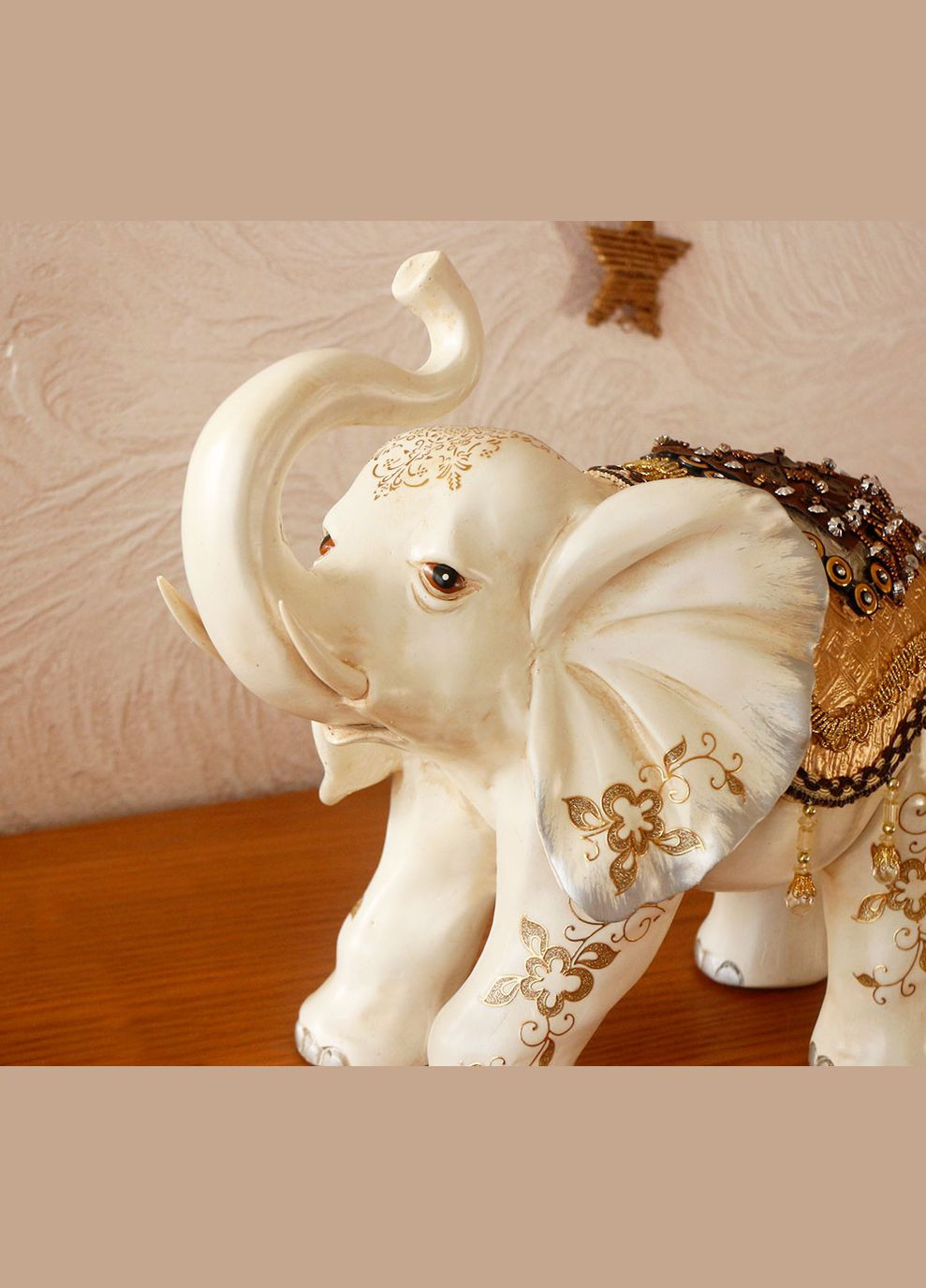 Фігура слона із прикрасами, хобот до верху 30см (H26231N) Гранд Презент (282841224)
