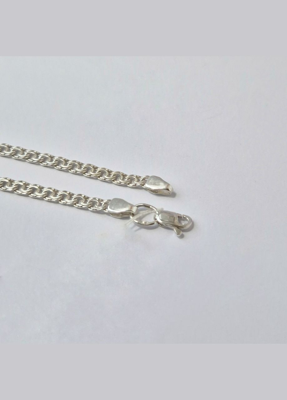 Срібна цепочка ланцюжок Плоский Бісмарк cм 3 мм срібло 925 проби 81001 10.18г No Brand (315049879)