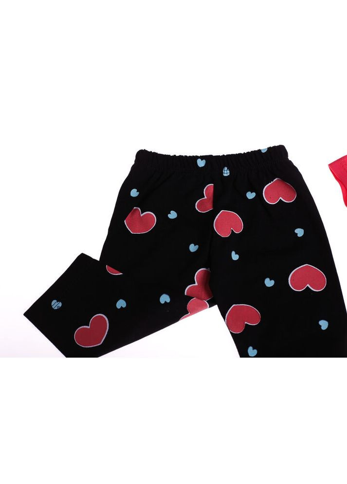 Червоний літній футболка з лосинами для дівчинки трикотажні з кисою червоні 86 см (30581) BABYKROHA