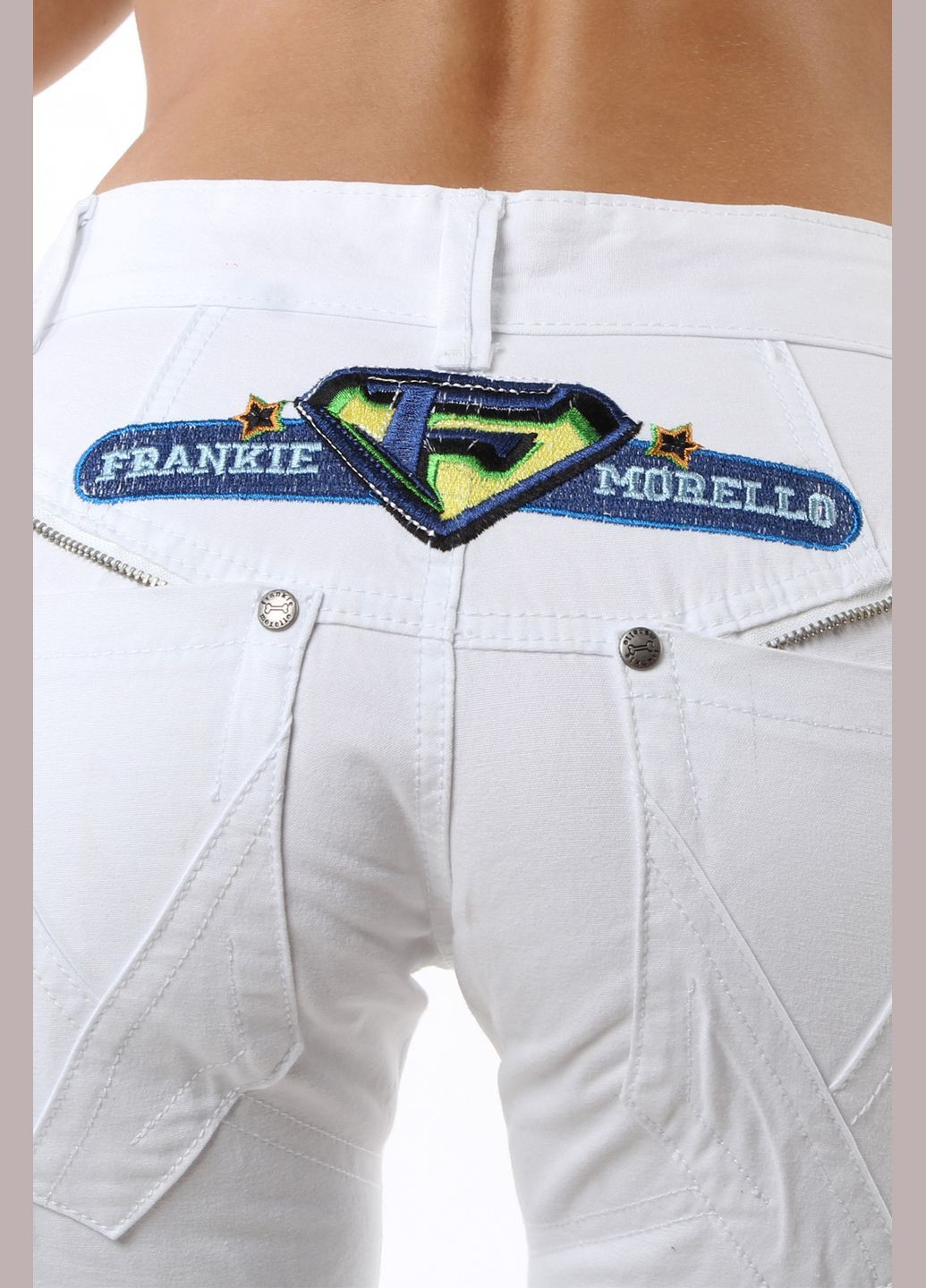 Белые демисезонные джинсы NN-186 Белый Frankie Morello - (271683131)