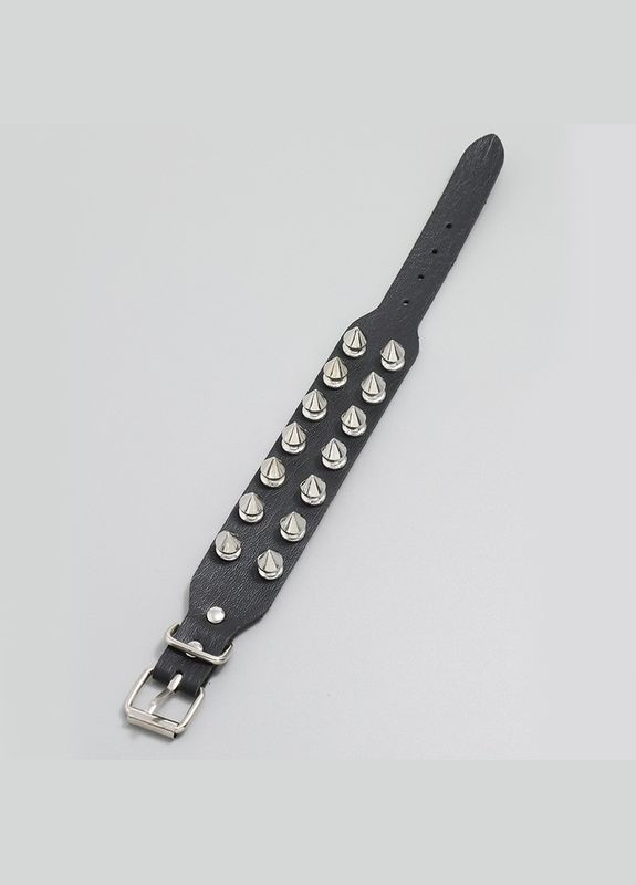 Браслет кожаный на руку с шипами черный Avalon 015-пр (331766107)