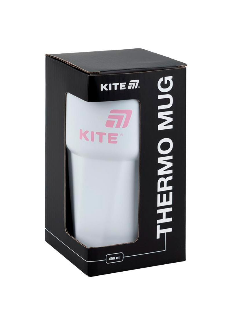 Термокружка 450 мл белая розовая Kite (319843177)