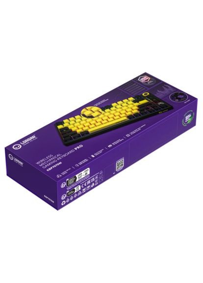 Клавіатура KBP7075W Pro RGB Wireless/Bluetooth/USB UA Black/yellow (LRG-KBP7075W-YL-US) LORGAR KBP7075W Pro RGB Wireless/Bluetooth/USB UA Black/y (358067274)