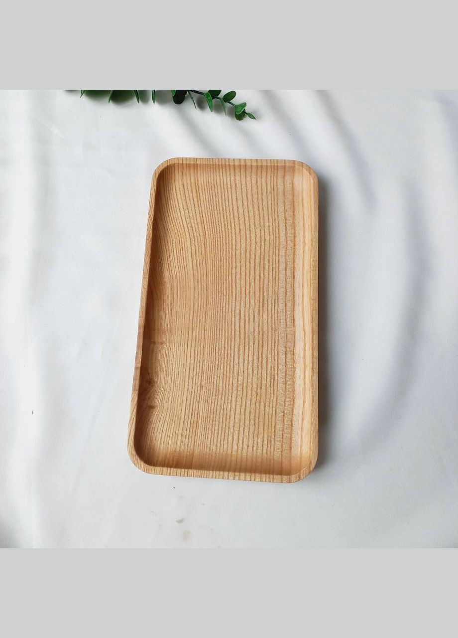 Прямокутна дерев'яна таця для чашки та десертів 28 см Hell (303210091)