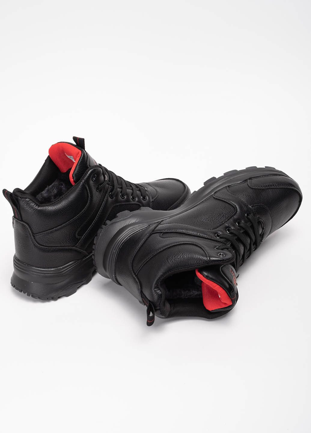 Черные зимние ботинки мужские спортивные 342373 Power