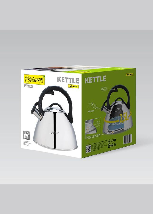 Чайник со свистком для плиты 2.5 л (MR-1314) Maestro (334713915)